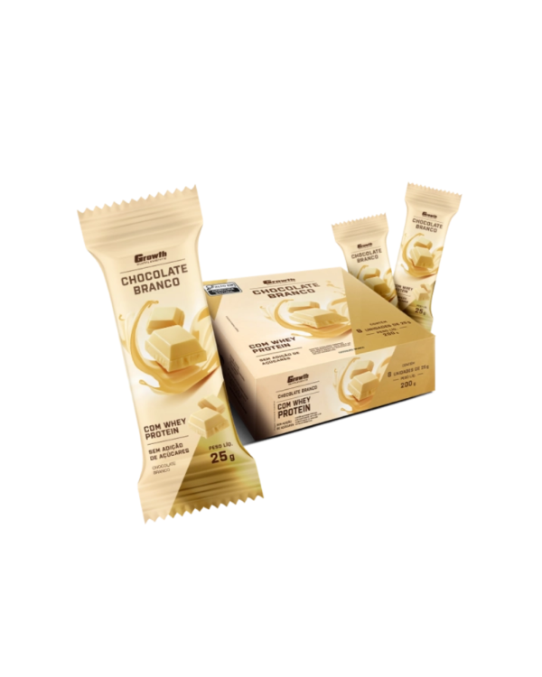 Chocolate Branco com Whey Protein - Display C/ 8Un.
